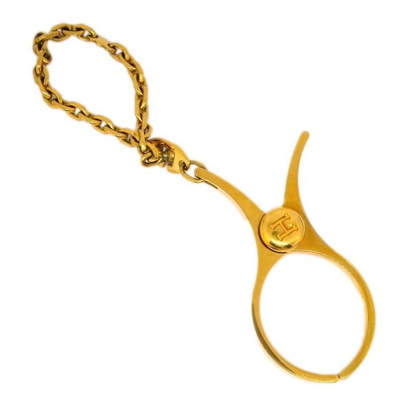 Hermes Filou Glove Holder Clip Gold Small Good 115597 - Picture 1 of 8